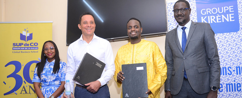 Ecole-Entreprise  - Le Groupe Supdeco Dakar et le Groupe Kirène signe une convention de partenariat